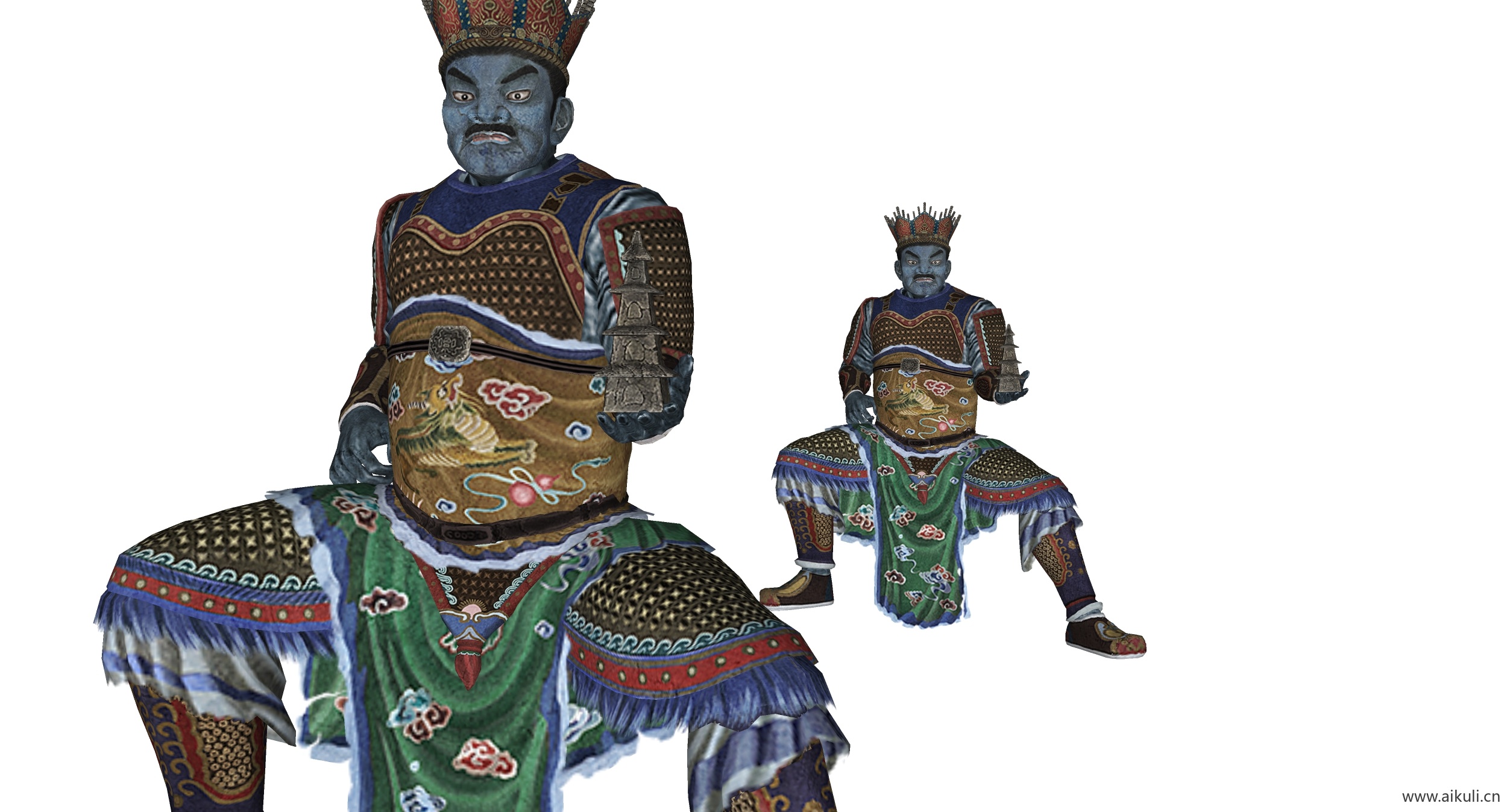 SU广目天王神像雕像雕塑