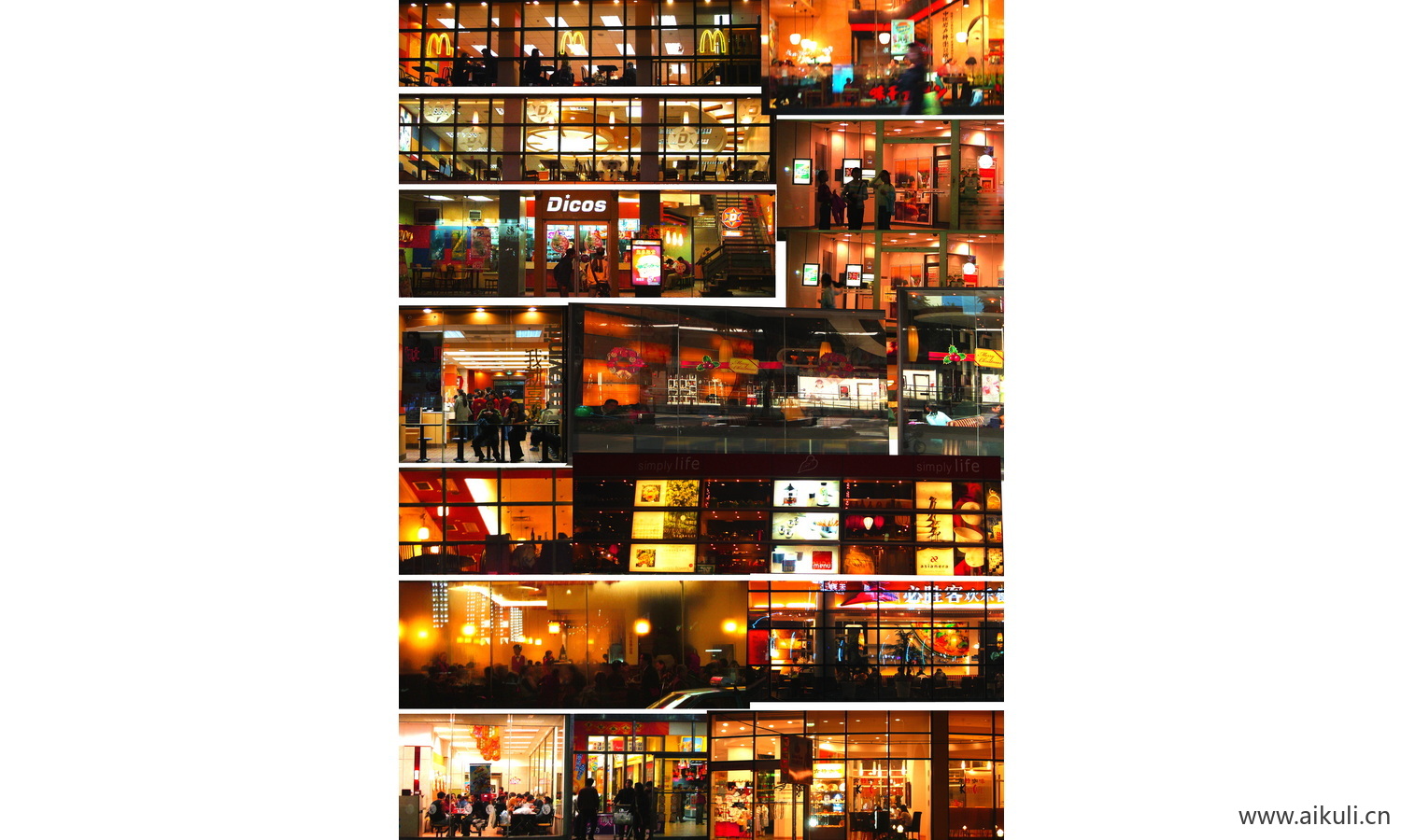 橱窗展示店面效果图PSD素材