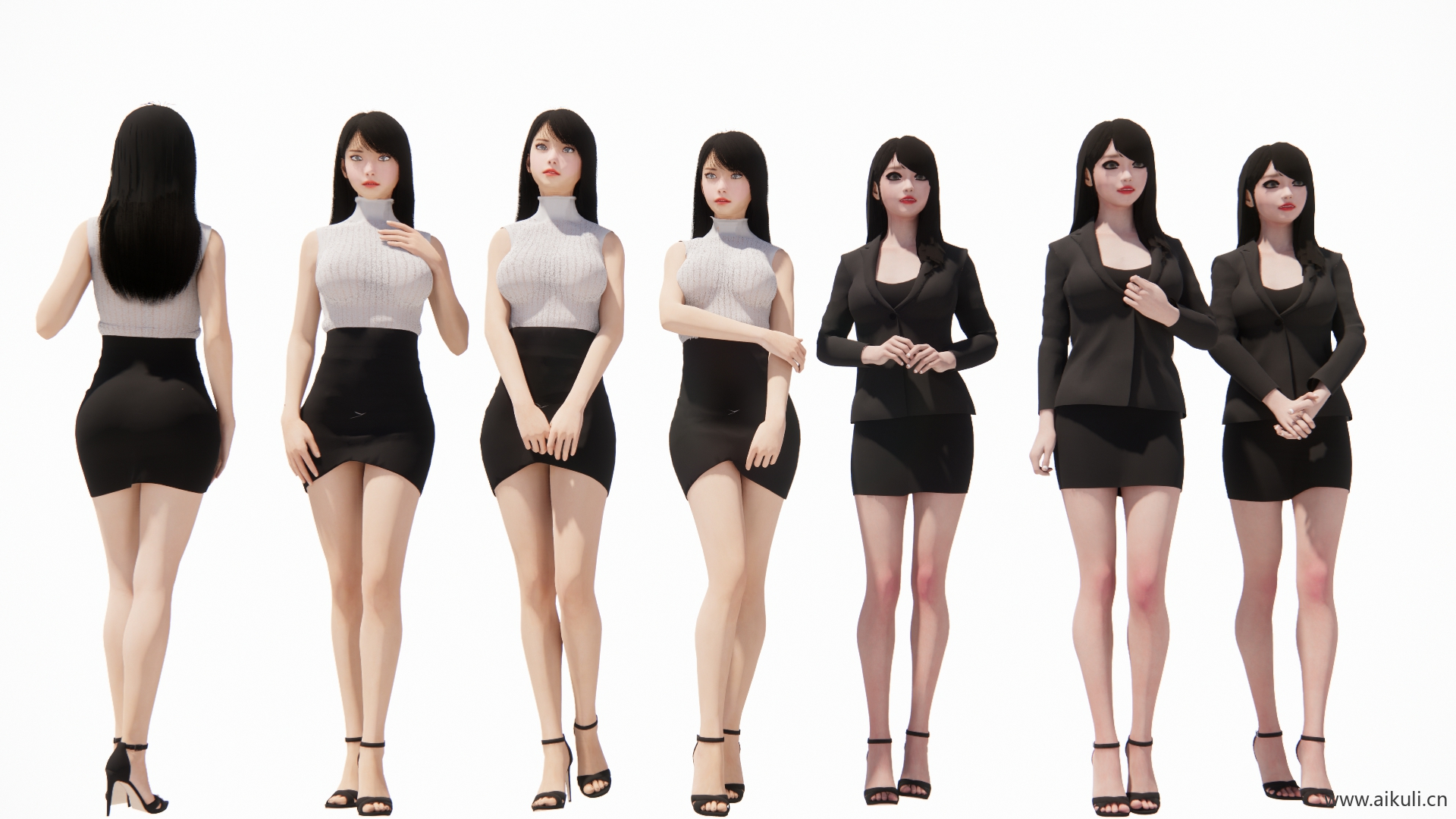 站姿美女人物