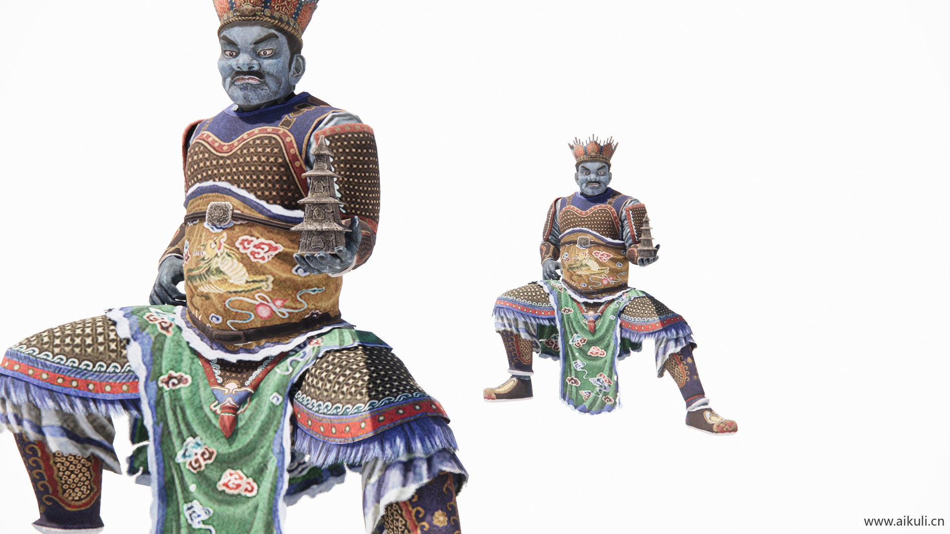 SU广目天王神像雕像雕塑