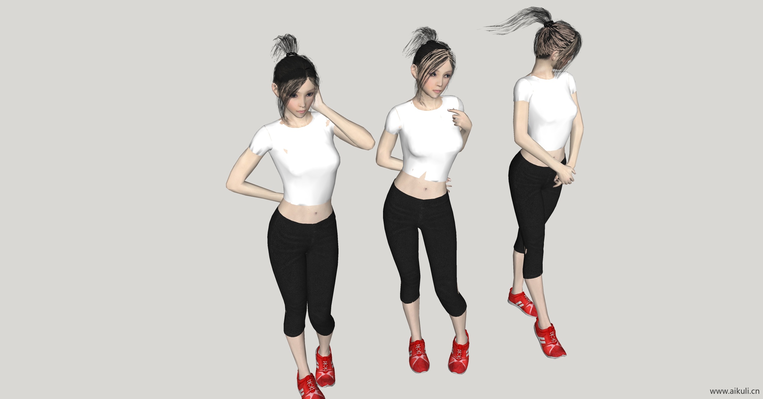 美女人物SU模型(ID38189)