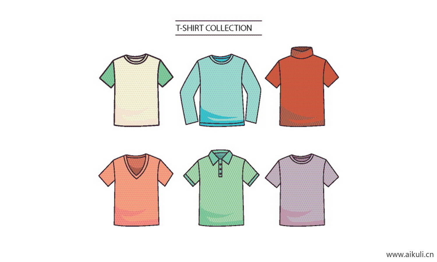 服装服饰衣服裤子鞋帽子卡通手绘插画EPS矢量设计素材