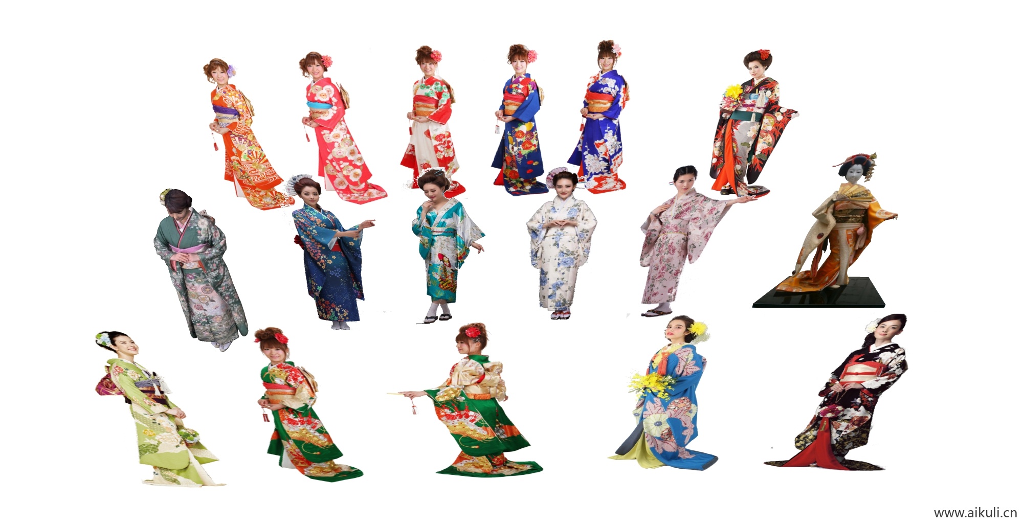 日本2D和服人物