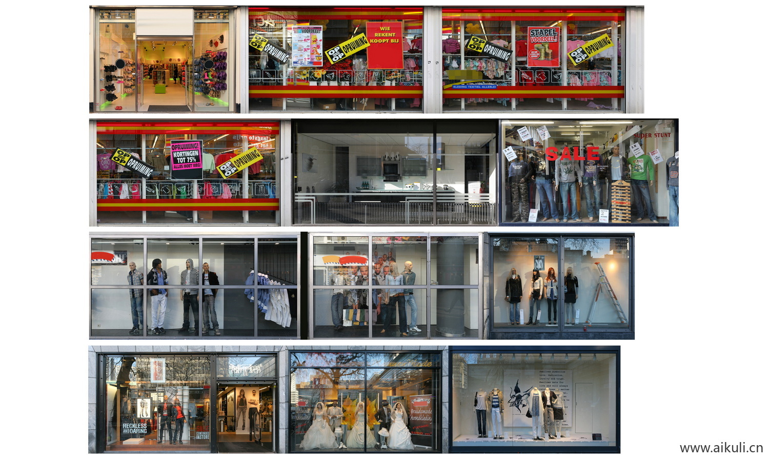 橱窗展示店面效果图PS#素材