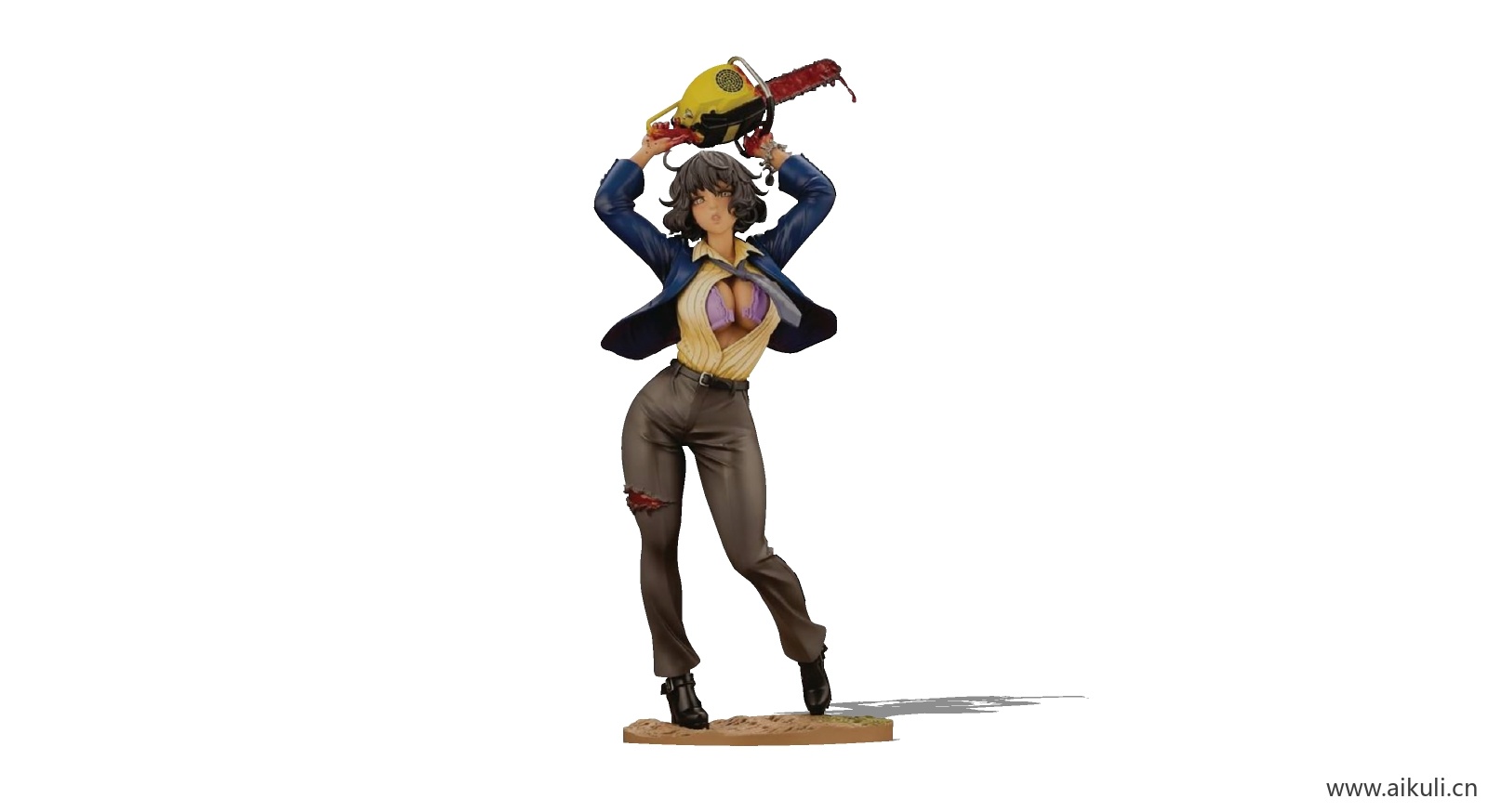 美少女皮面电锯舞