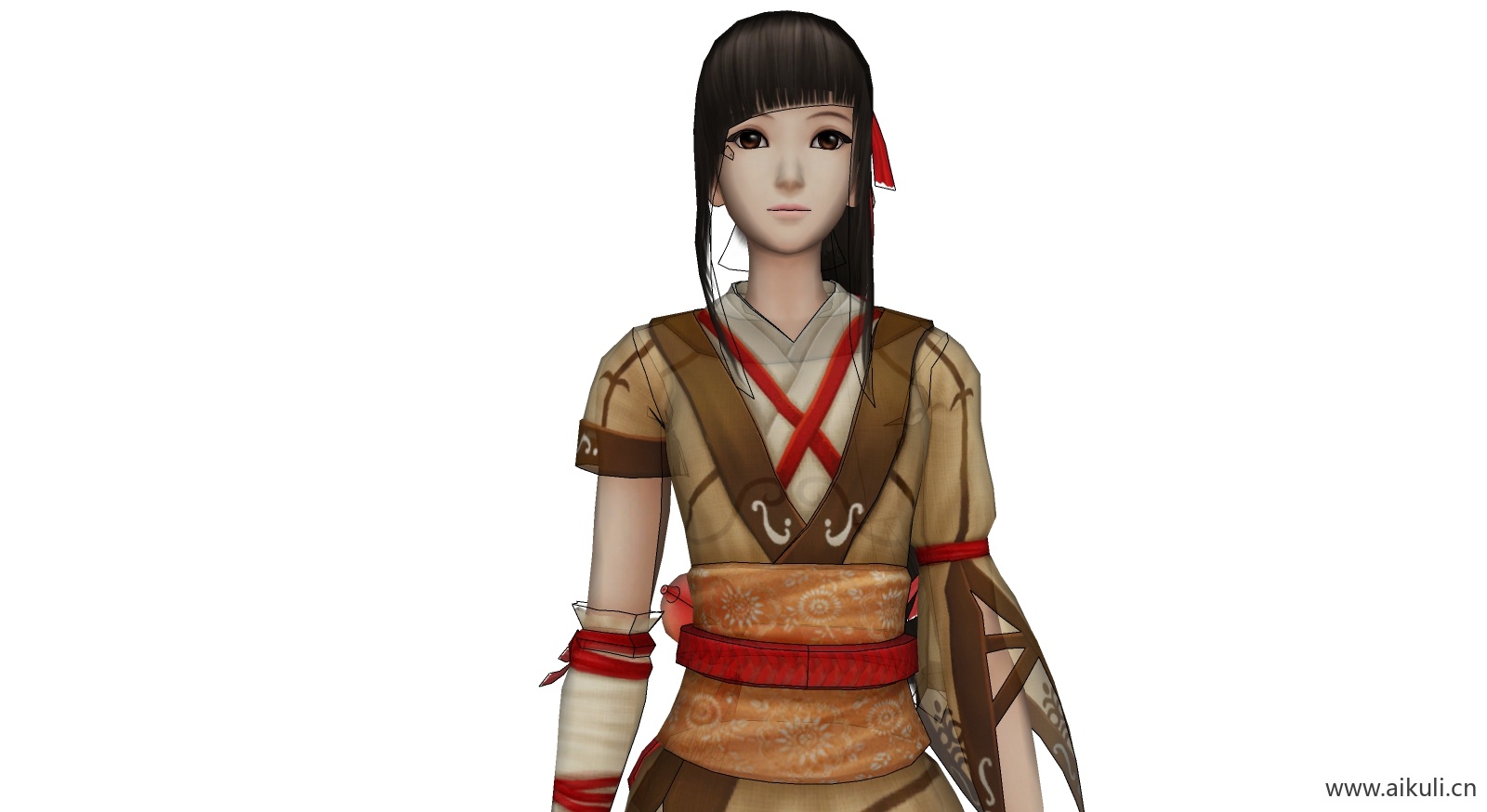 女角色古装服饰人物SU模型