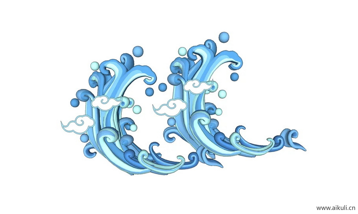 喷雾水浪花雕塑