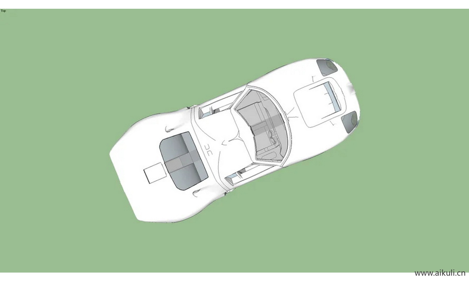跑车 白色模型