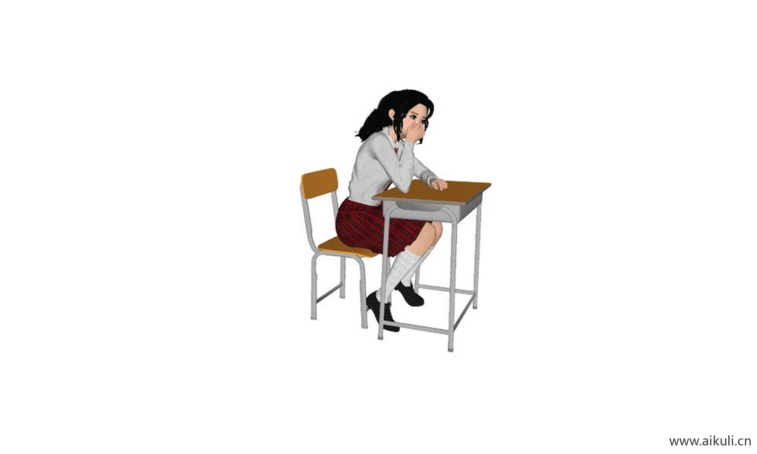 课桌女生人物