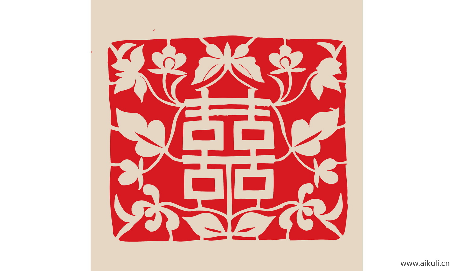 喜字传统艺术M-PSD免扣剪纸