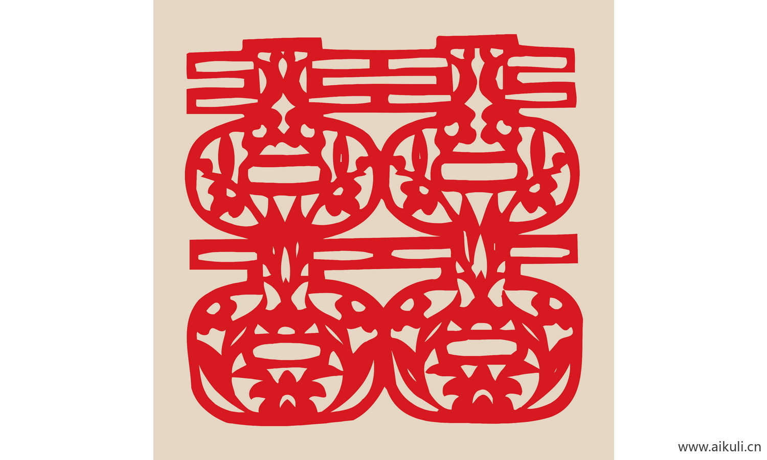 喜字传统艺术S-PSD免扣剪纸