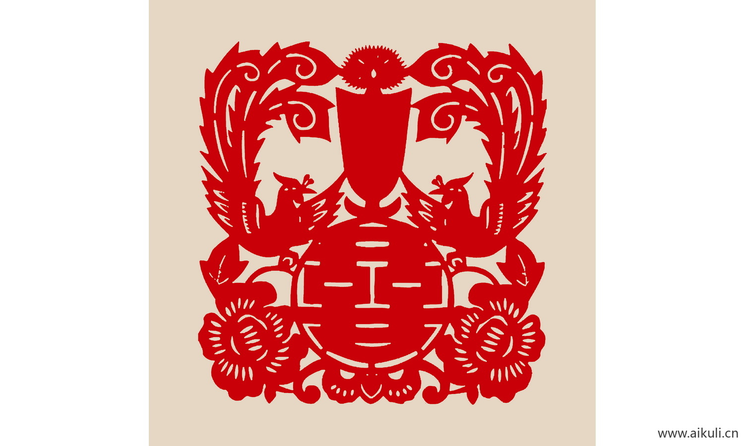 传统艺术PSD分层 婚庆双喜喜字95-PS剪纸剪影