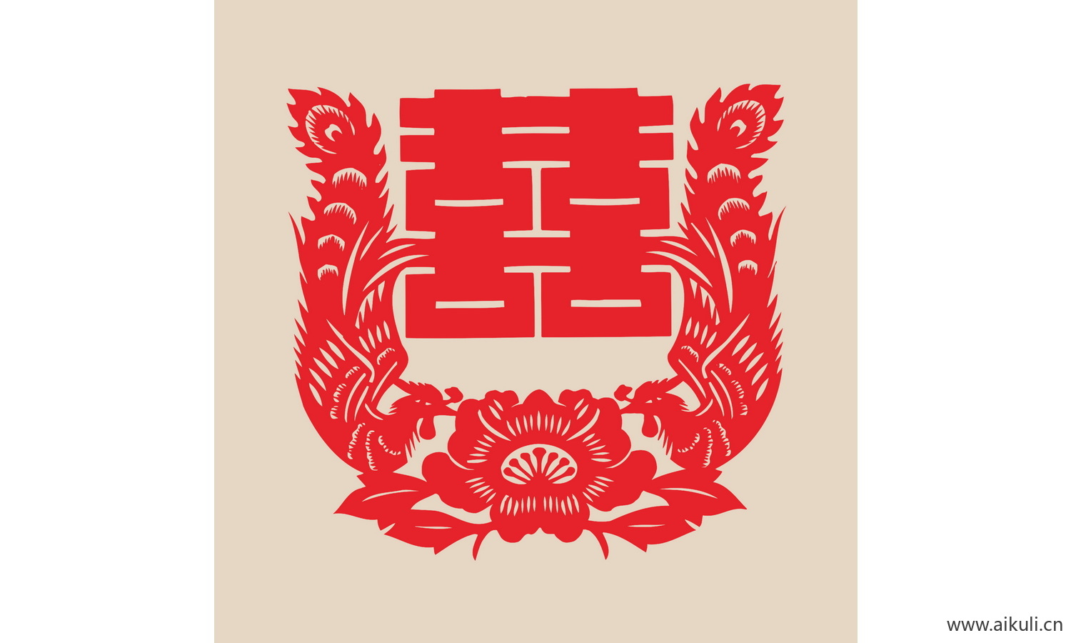 D-PSD分层 婚庆 双喜 喜字 传统 艺术 剪纸 剪影