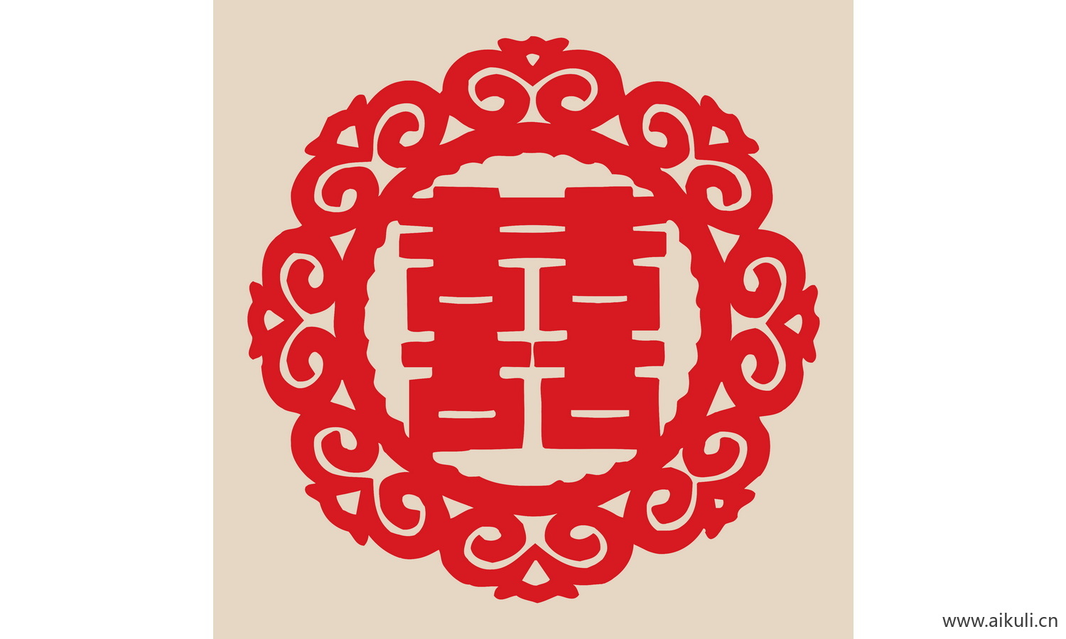 喜字 传统 艺术J-PSD免扣剪纸