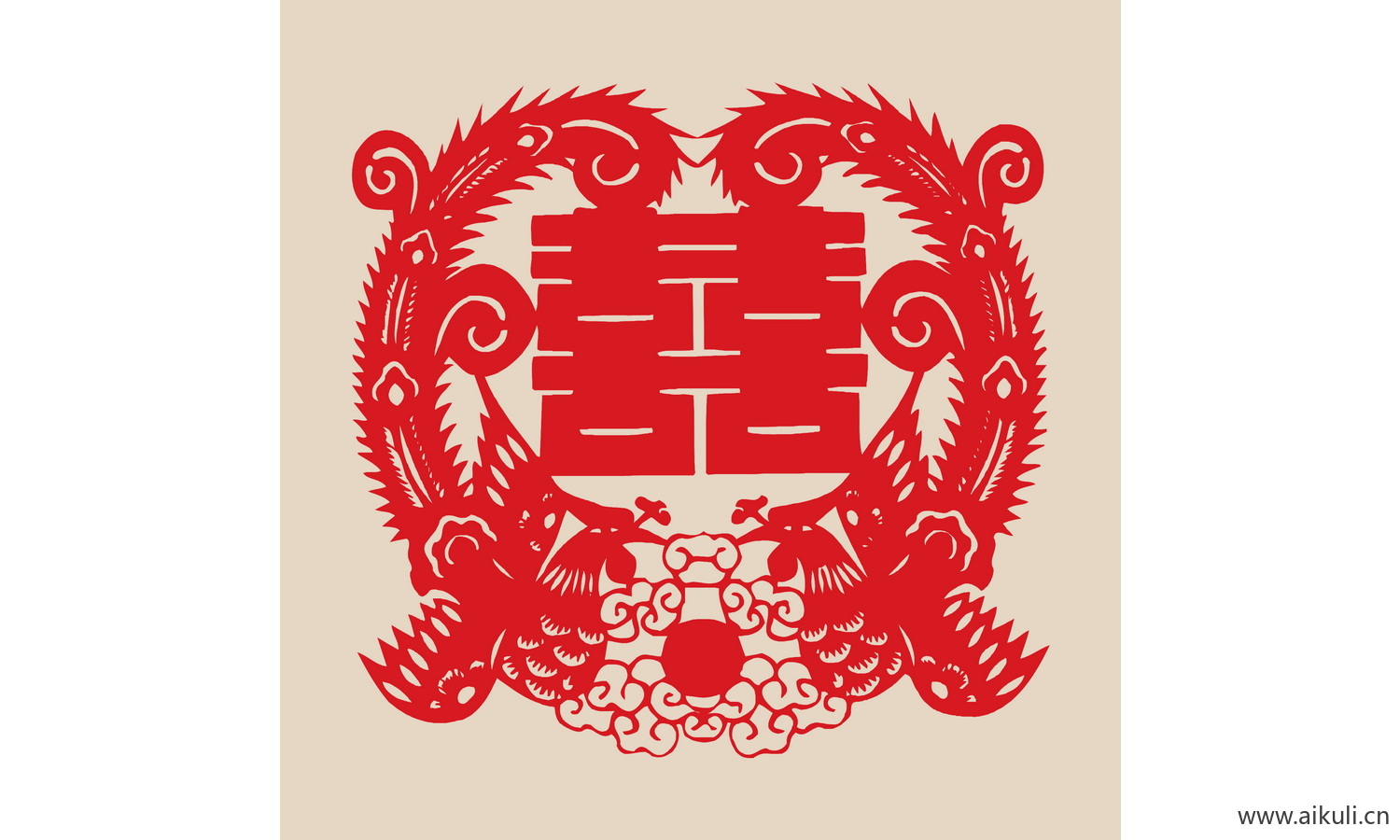 双喜 喜字 传统 艺术N-PSD免扣剪纸