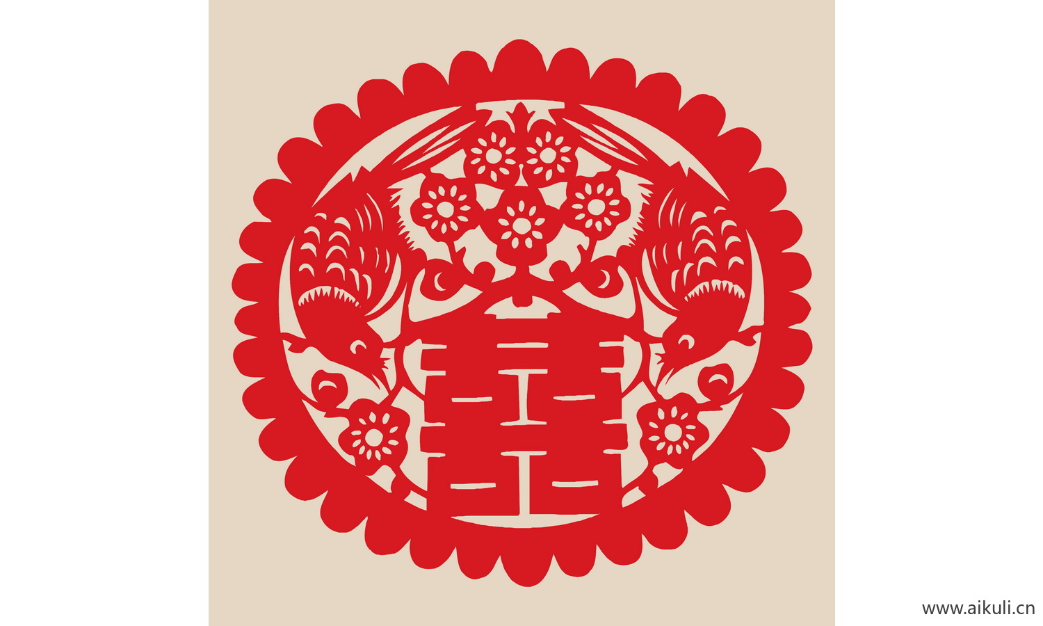 喜字 传统 艺术L-PSD免扣剪纸