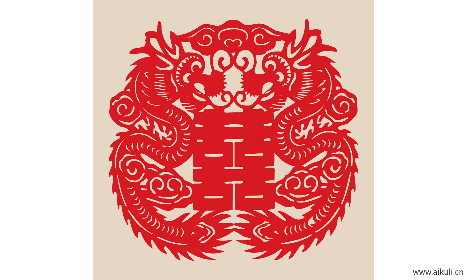 双喜 喜字 传统 艺术P-PSD免扣剪纸