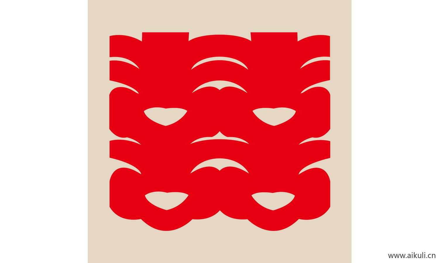 20-PSD分层 婚庆 双喜 喜字 传统 艺术 剪纸 剪影