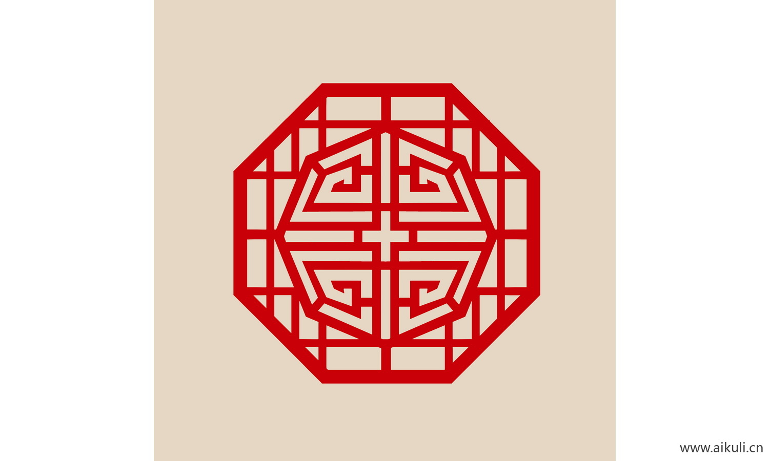 传统艺术PSD分层 婚庆双喜喜字103-PS剪纸剪影