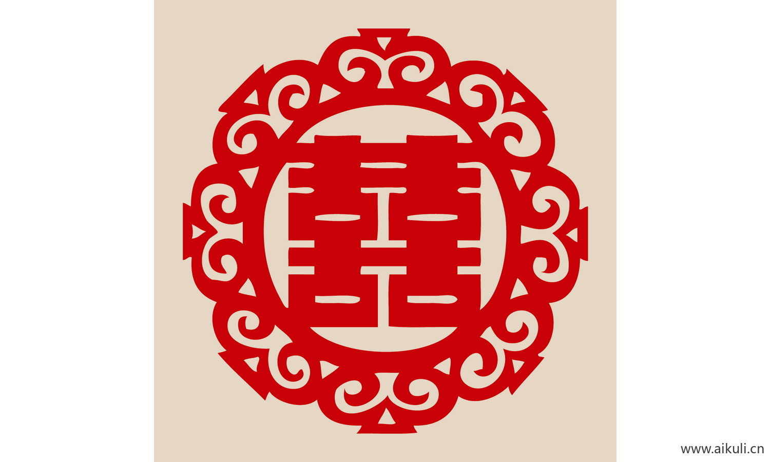 中式传统艺术B-PSD分层婚庆双喜喜字