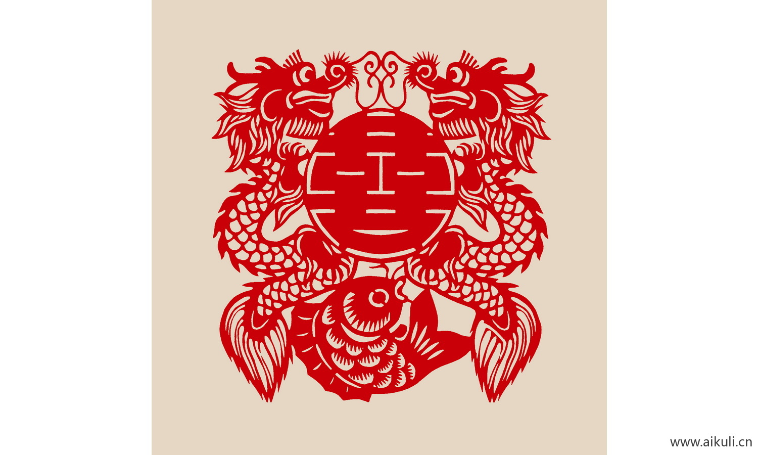 传统艺术Q-PSD分层婚庆双喜喜字剪纸剪影