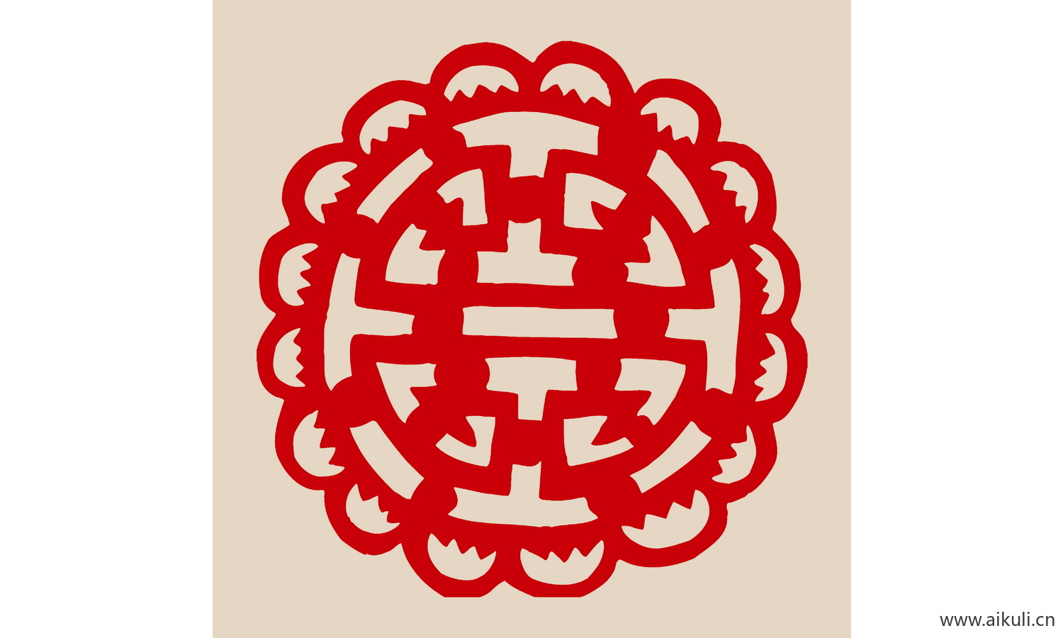 剪纸剪影Q-PSD分层中式传统婚庆双喜喜字
