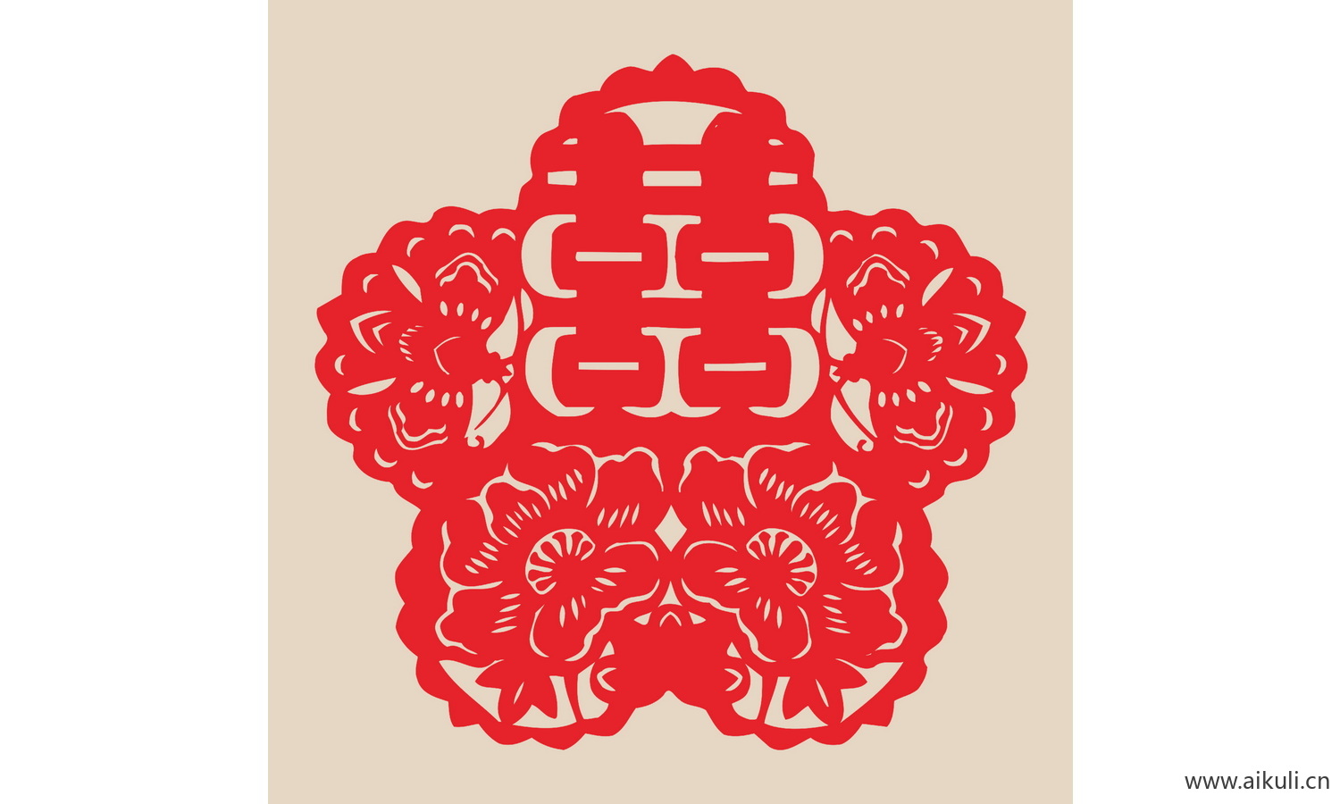 T-PSD分层婚庆双喜喜字传统艺术剪纸剪影