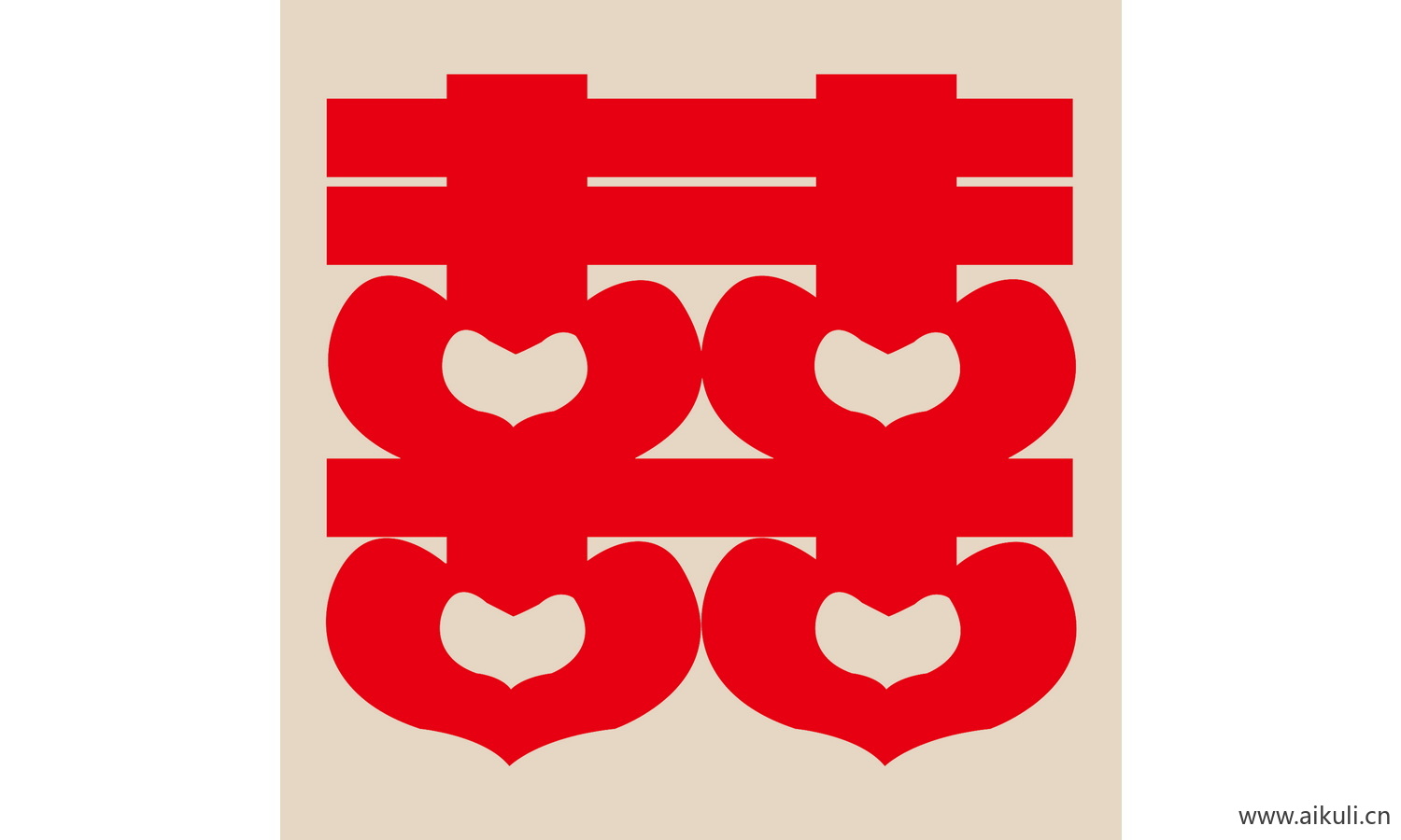 16-PSD分层 婚庆 双喜 喜字 传统 艺术 剪纸 剪影