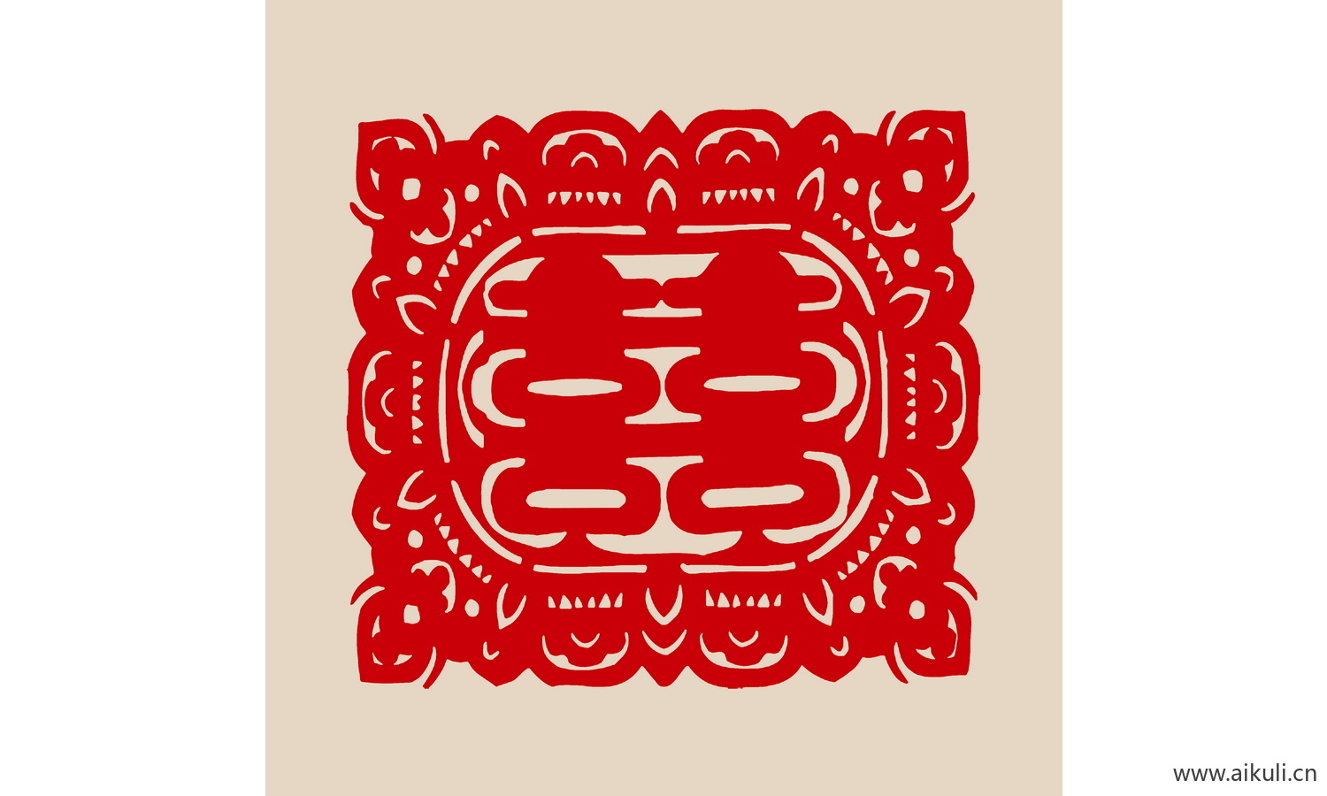 中式传统艺术P-PSD分层婚庆双喜喜字