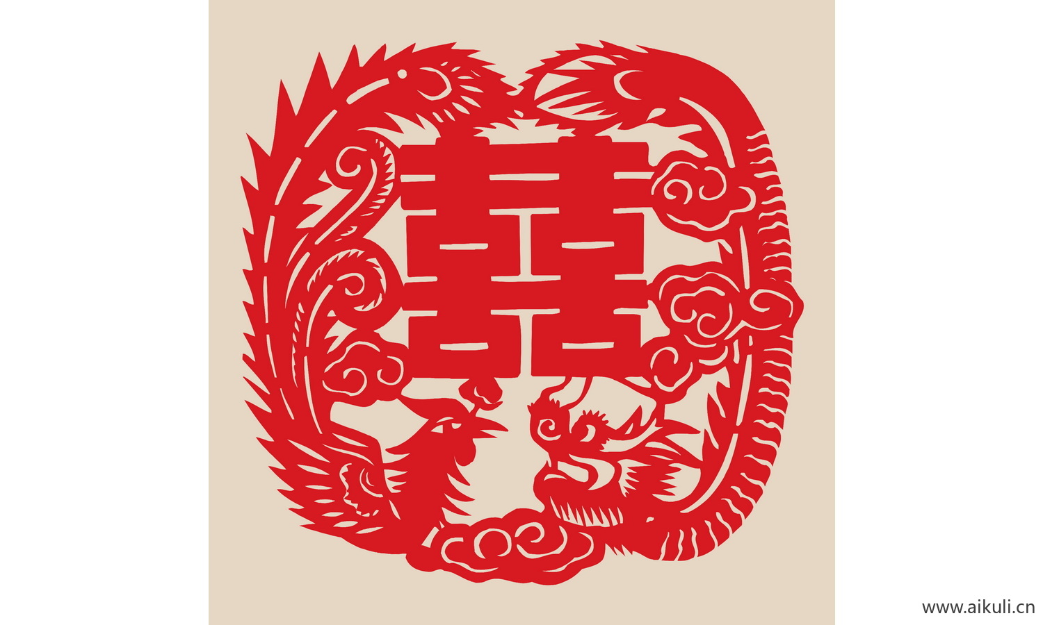 双喜 喜字 传统 艺术I-PSD免扣剪纸