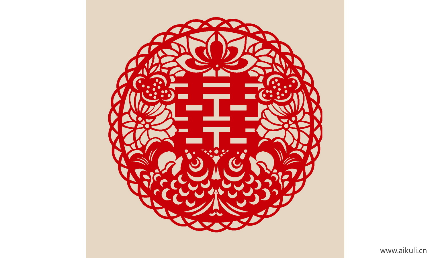 中式传统艺术N-PSD分层婚庆双喜喜字