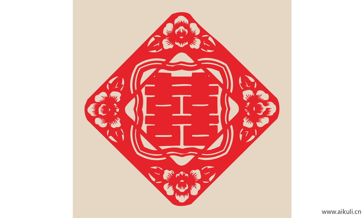 U-PSD分层 婚庆 双喜 喜字 传统 艺术 剪纸 剪影