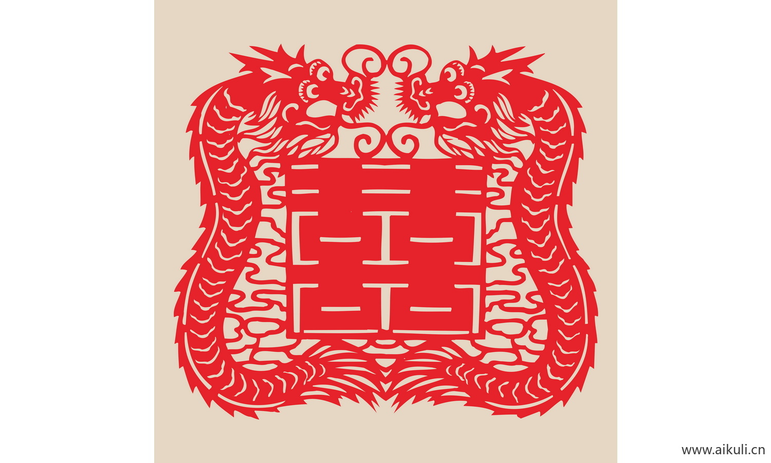 3-PSD分层 婚庆 双喜 喜字 传统 艺术 剪纸 剪影