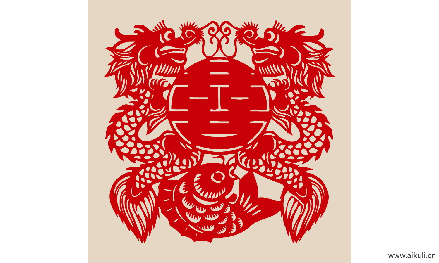 传统艺术A-PSD分层婚庆双喜喜字剪纸剪影