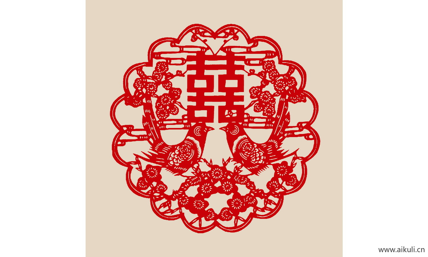 中式传统艺术U-PSD分层婚庆双喜喜字