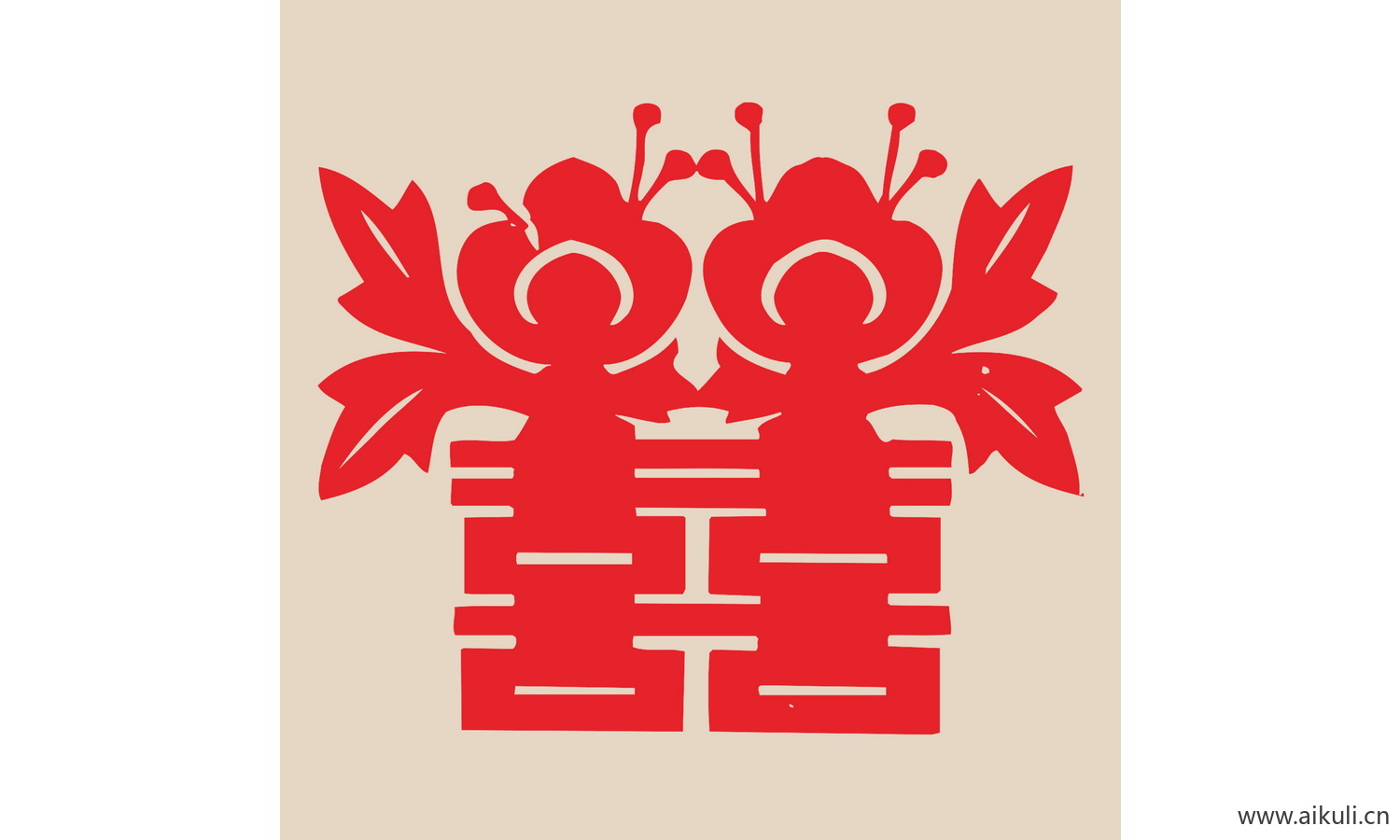 J-PSD分层婚庆双喜喜字传统艺术剪纸剪影