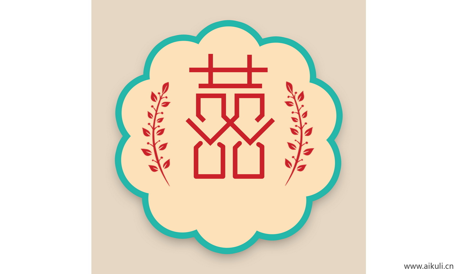 12-PSD分层 婚庆 双喜 喜字 传统 艺术 剪纸 剪影