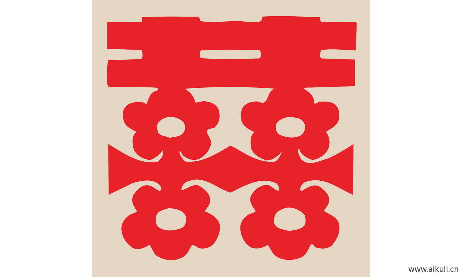 婚庆 双喜 喜字  剪纸 A-PSD分层
