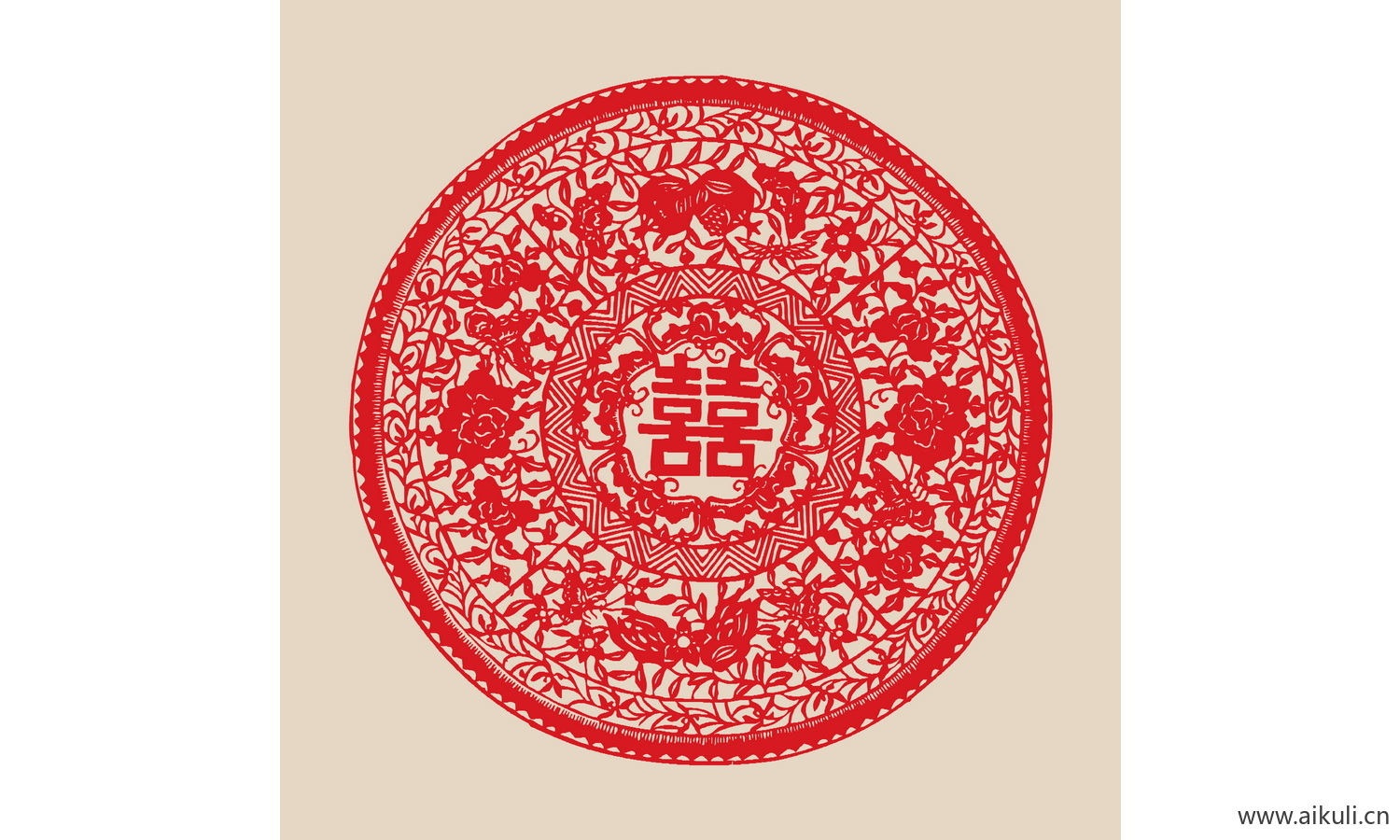 喜字 传统 艺术F-PSD免扣剪纸