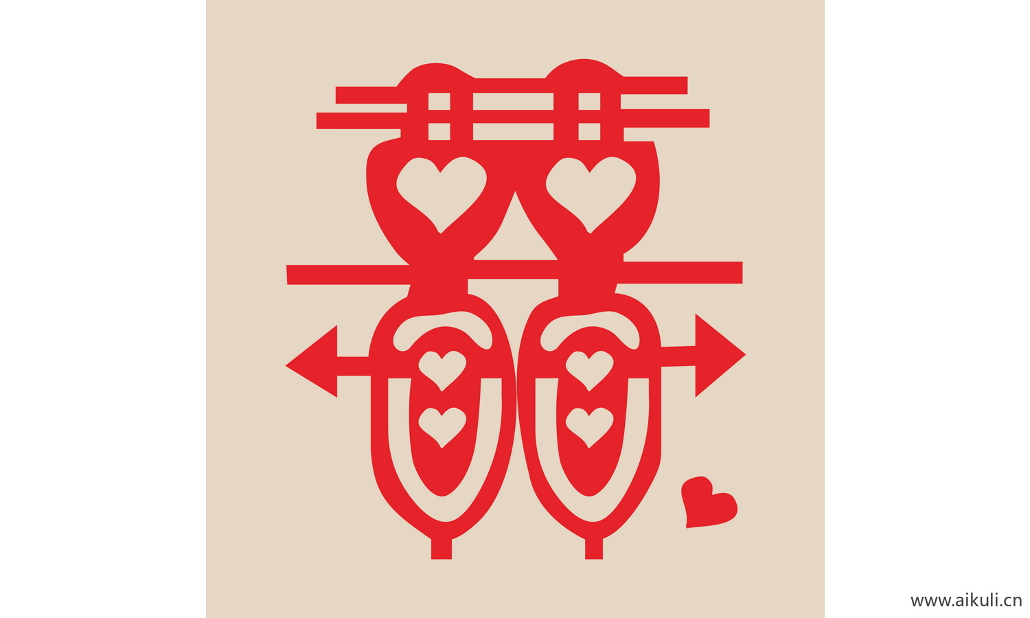 婚庆 双喜 喜字  剪纸 M-PSD分层