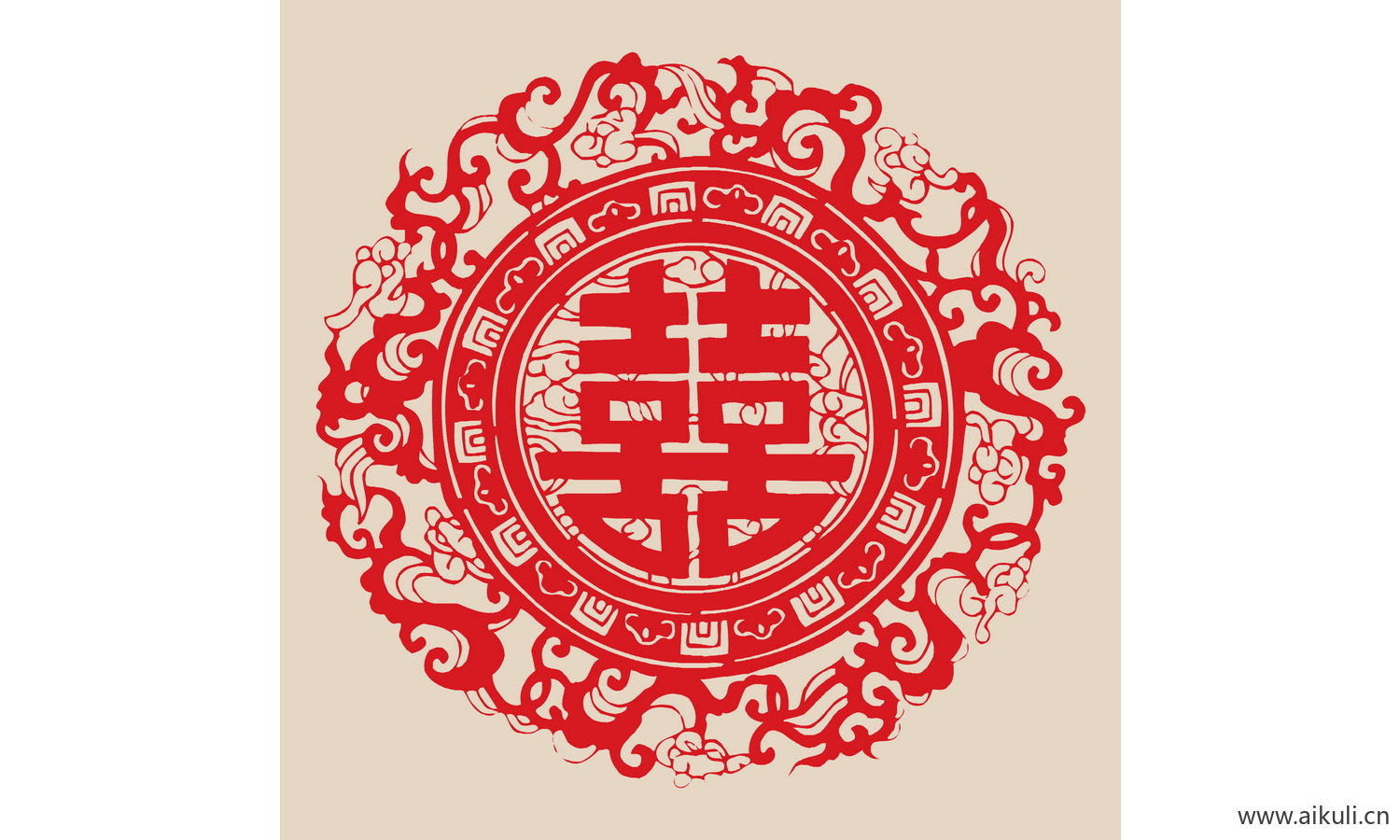 喜字 传统 艺术O-PSD免扣剪纸