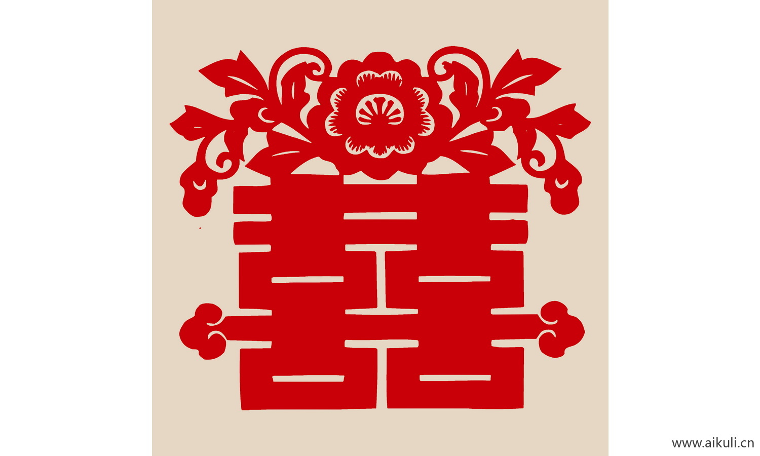 传统艺术O-PSD分层婚庆双喜喜字剪纸剪影