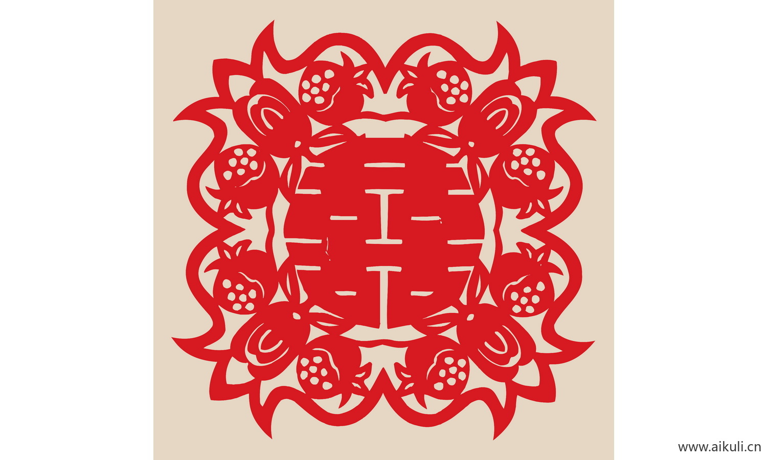 喜字传统艺术H-PSD免扣剪纸