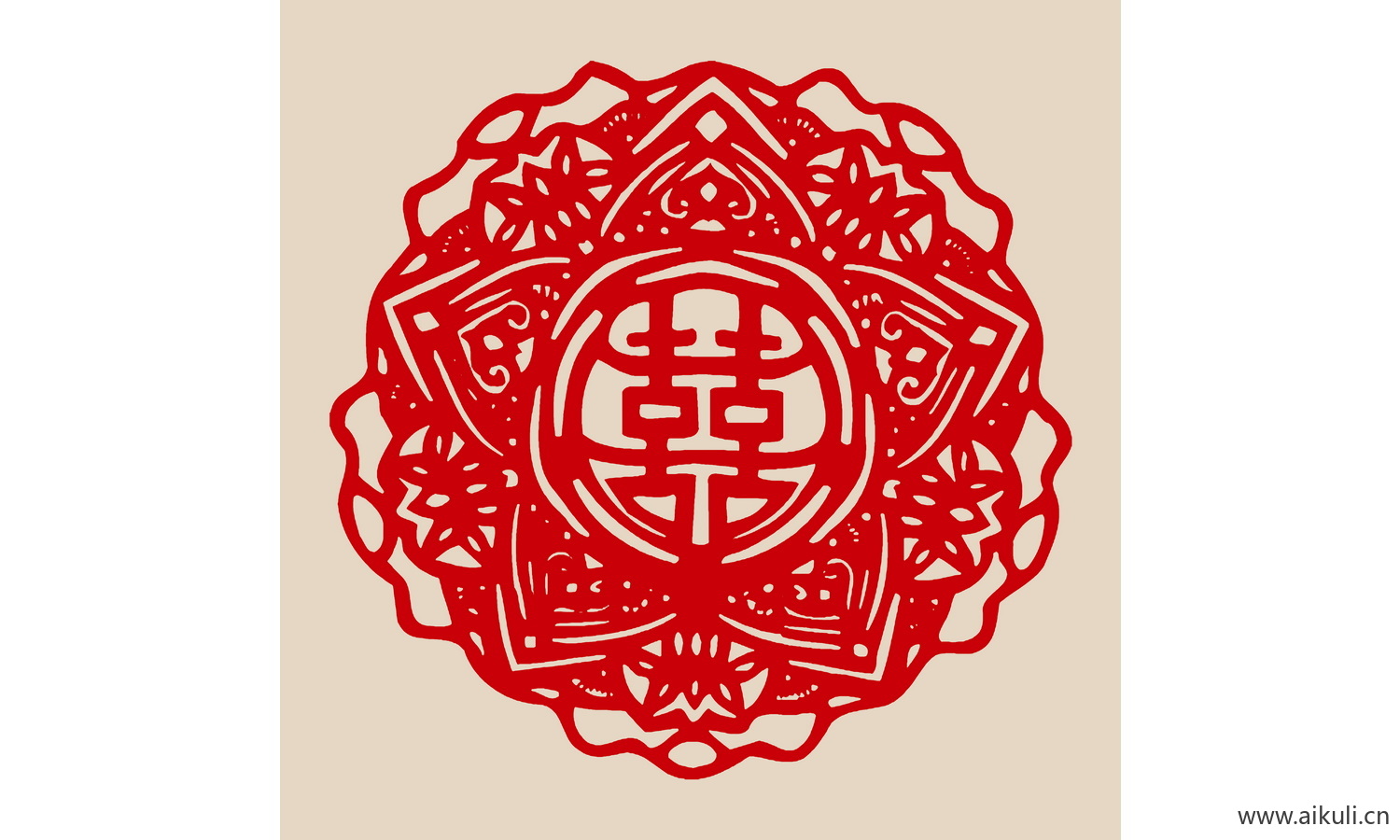 剪纸剪影P-PSD分层中式传统婚庆双喜喜字
