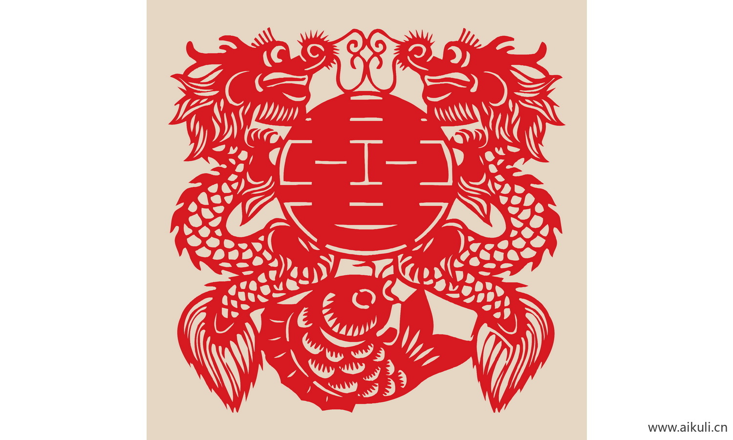 双喜 喜字 传统 艺术D-PSD免扣剪纸