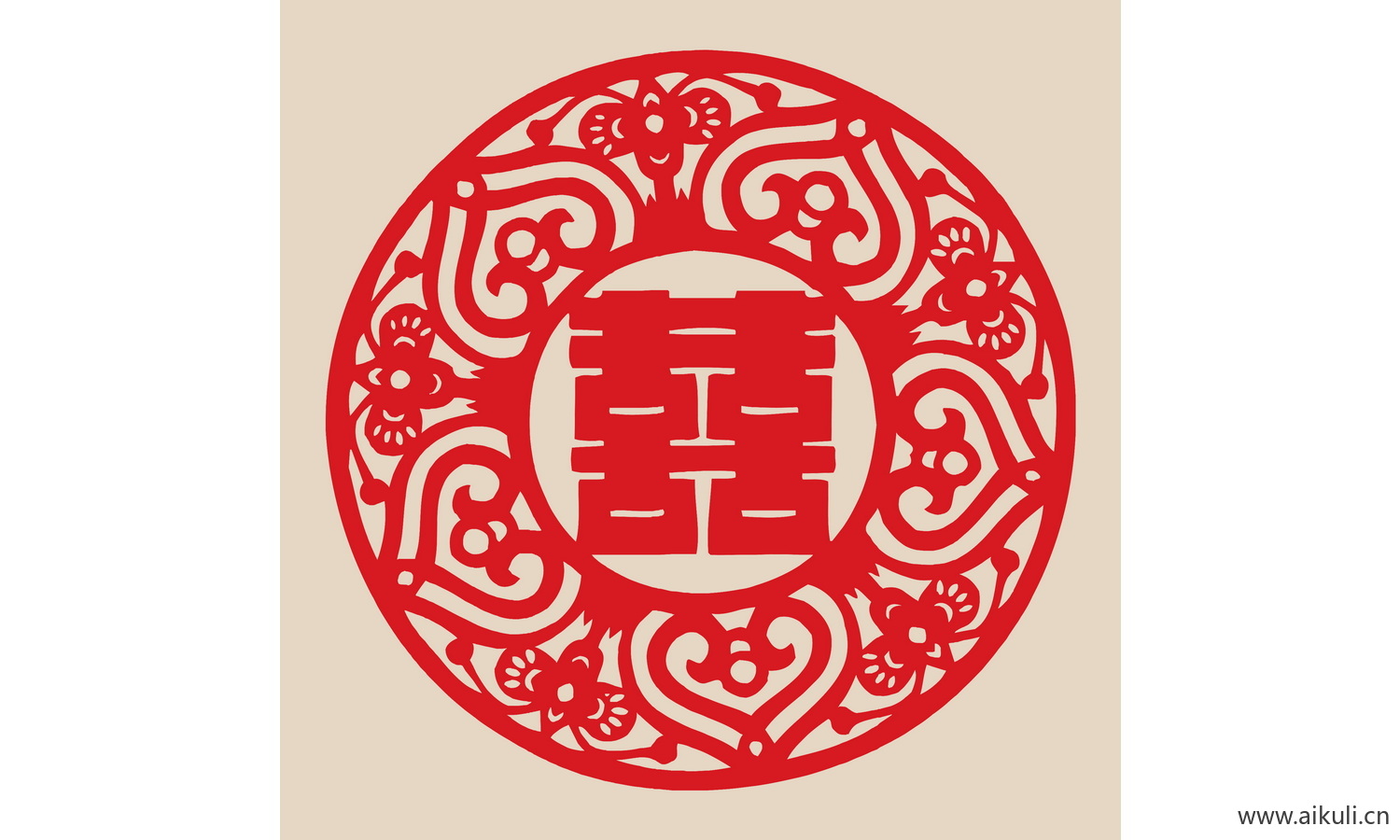 喜字 传统 艺术T-PSD免扣剪纸