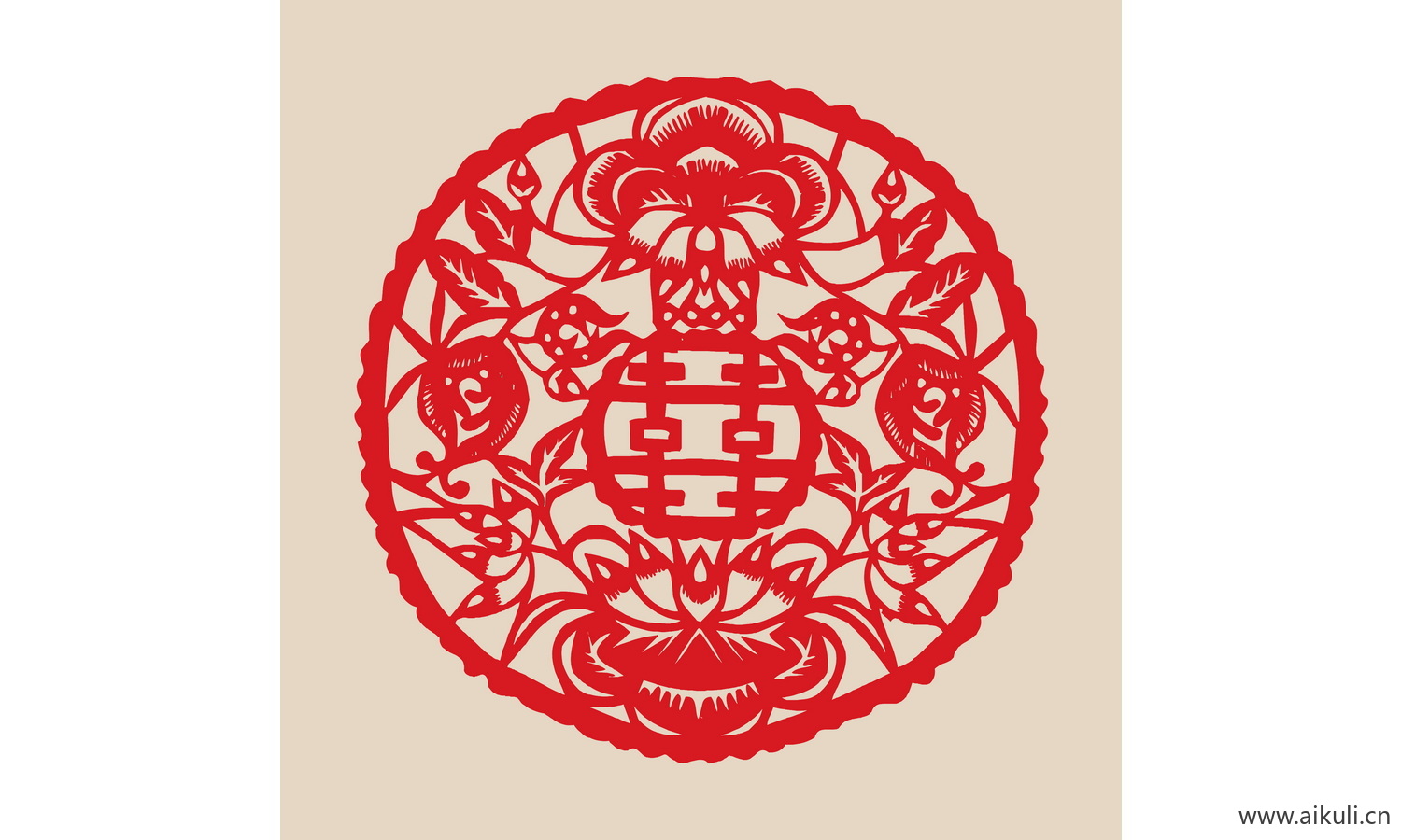 喜字 传统 艺术P-PSD免扣剪纸