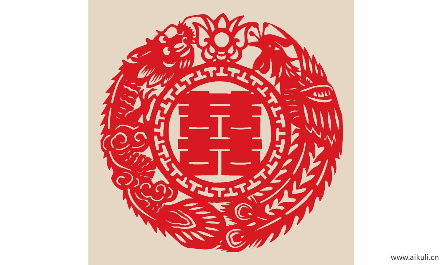 喜字 传统 艺术R-PSD免扣剪纸