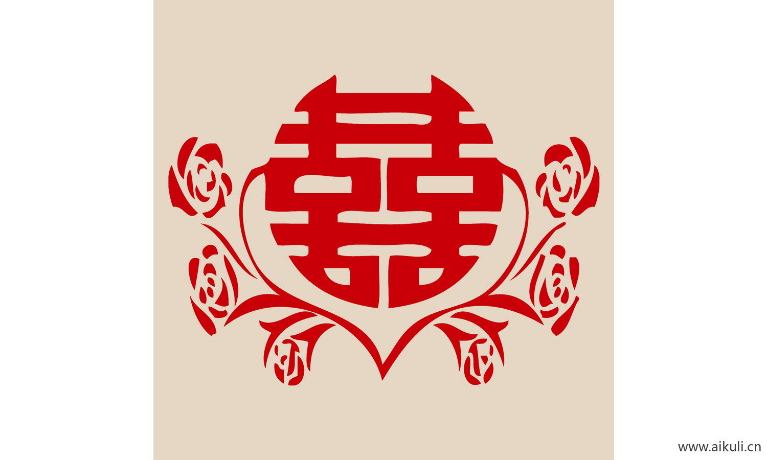 中式传统艺术M-PSD分层婚庆双喜喜字