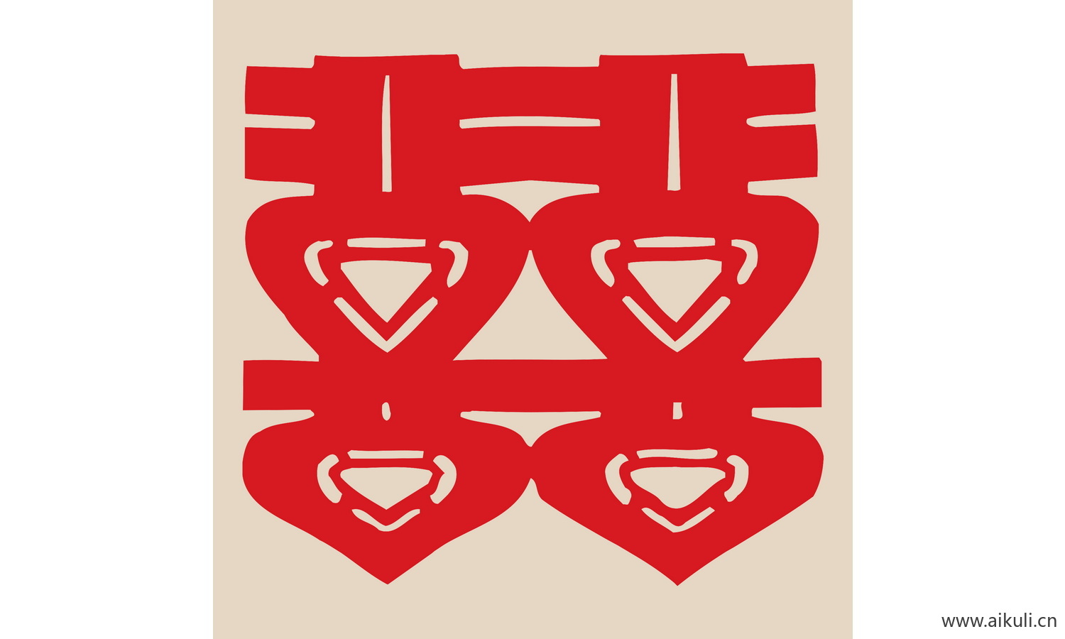 喜字 传统 艺术C-PSD免扣剪纸
